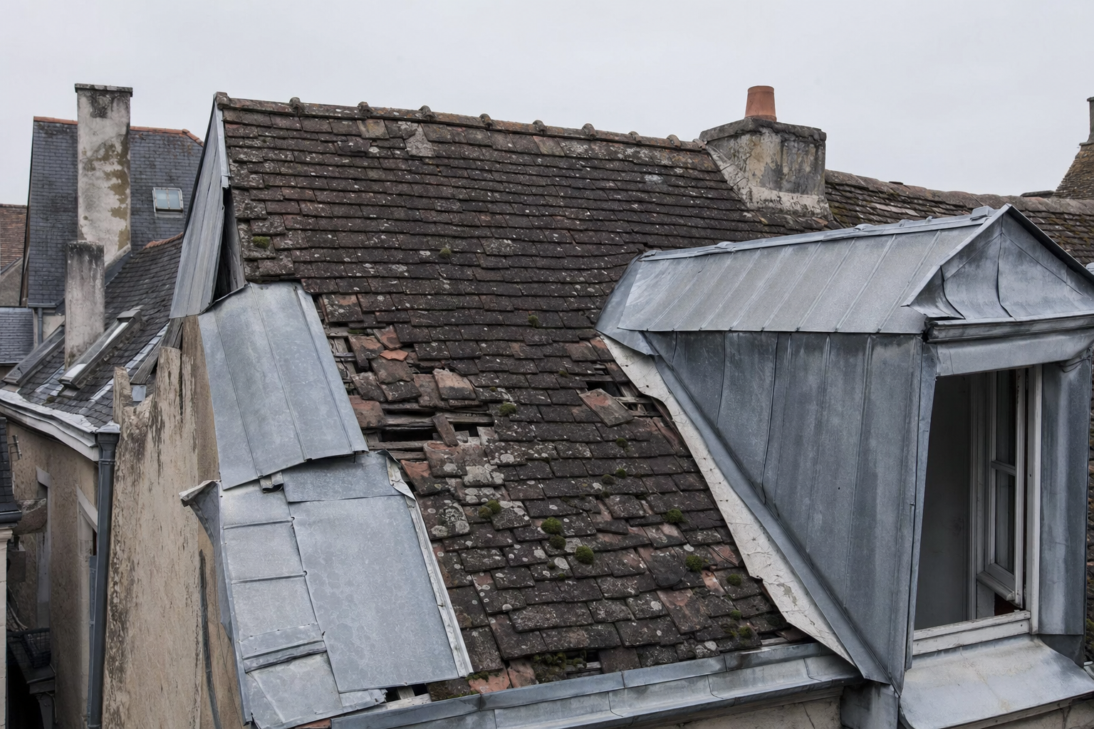 Toiture avant réfection